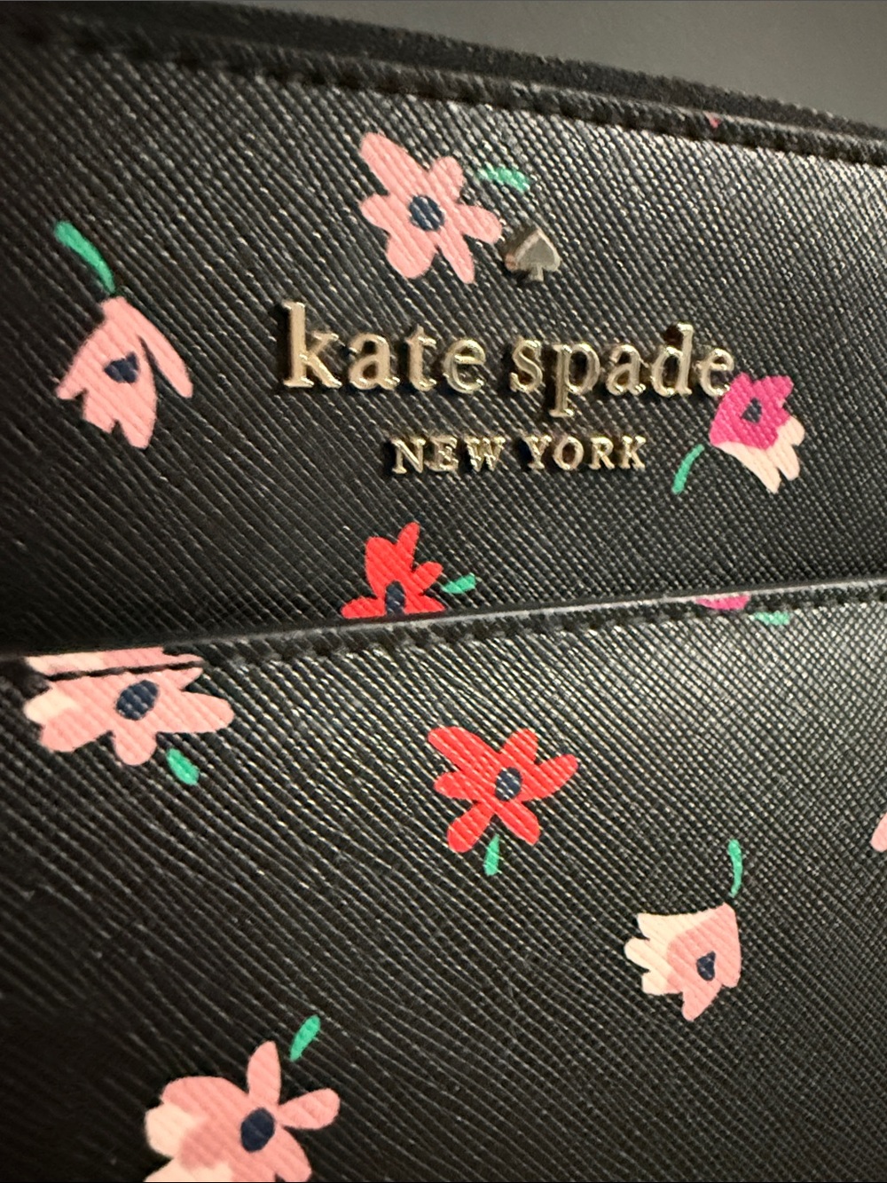 Kate Spade New York Staci Ditsy Buds dome crossbody bag in black multi. $198 - Picture 2 of 7